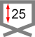 внутренняя высота hi=25 мм