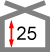 внутренняя высота hi=25 мм