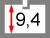 внутренняя высота hi=9,4 мм